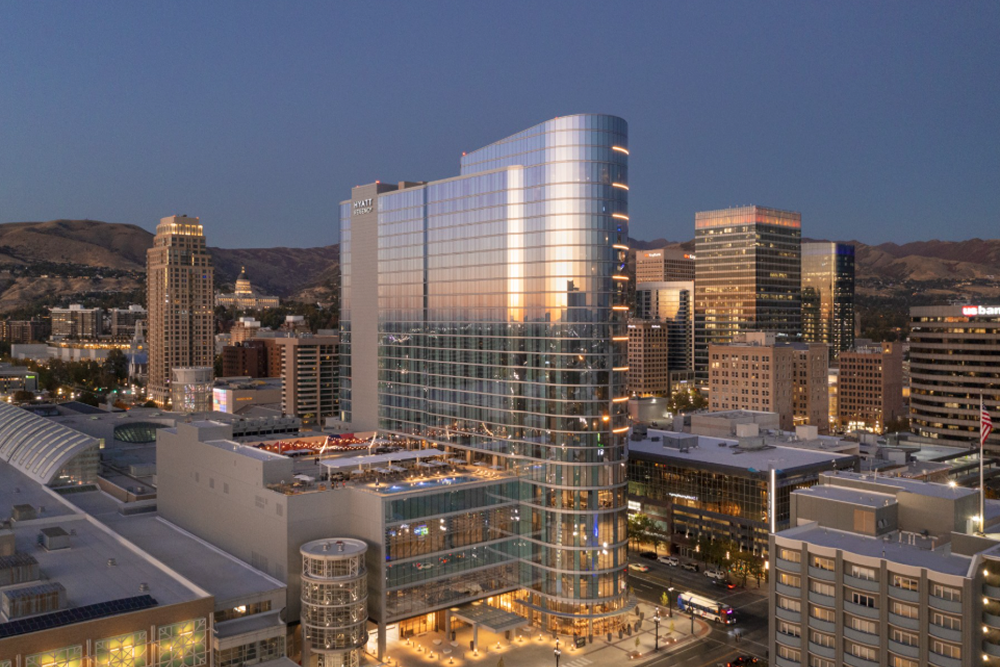 Hyatt Outside Dusk